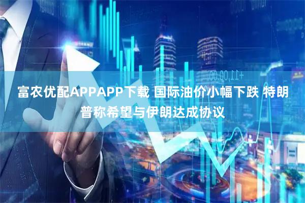 富农优配APPAPP下载 国际油价小幅下跌 特朗普称希望与伊朗达成协议