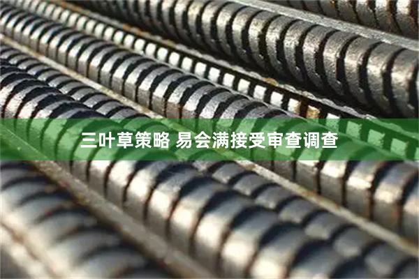 三叶草策略 易会满接受审查调查