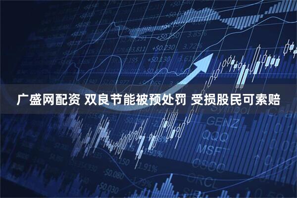 广盛网配资 双良节能被预处罚 受损股民可索赔